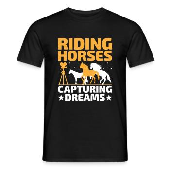 Pferdefotografie Reiten Pferde Hobby Ph - Männer T-Shirt - Schwarz - Vorne - AI Model Male 178 light (178cm)