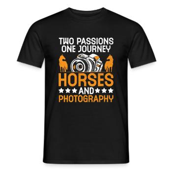 Pferdefotografie Reiten Pferde Hobby Ph - Männer T-Shirt - Schwarz - Vorne - AI Model Male 178 light (178cm)