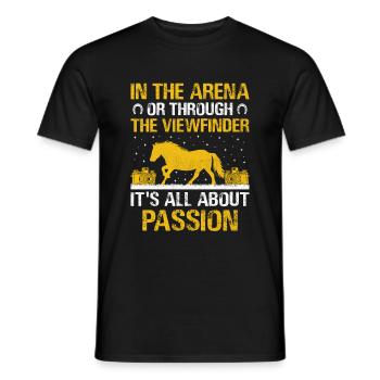 Horse Photography Horseback Riding Horses Hobby Ph - Men's T-Shirt - black - Front - AI Model Male 178 light (178cm)