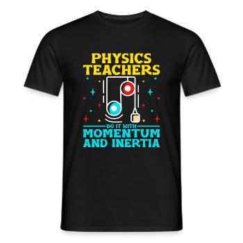 Professeur de sciences Professeur d’école Biologie Chimie P - T-shirt homme - noir - Devant - AI Model Male 178 light (178cm)