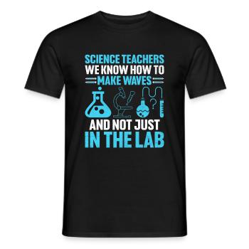 Professeur de sciences Professeur d’école Biologie Chimie P - T-shirt homme - noir - Devant - AI Model Male 178 light (178cm)