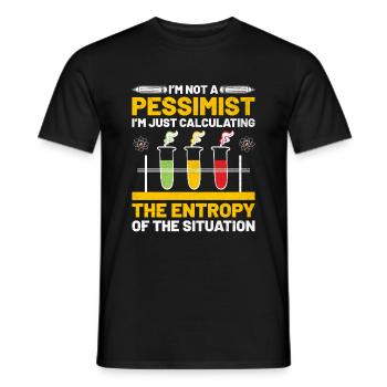Professeur de sciences Professeur d’école Biologie Chimie P - T-shirt homme - noir - Devant - AI Model Male 178 light (178cm)