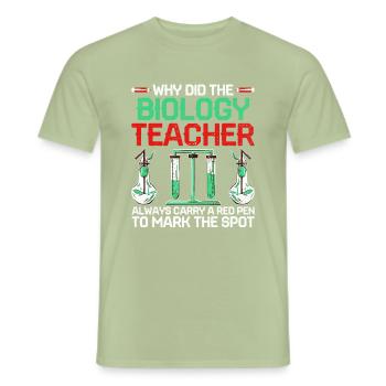 Science Teacher School Teacher Biology Chemistry P - Men's T-Shirt - sage - Front - AI Model Male 178 light (178cm)