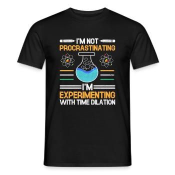 Professeur de sciences Professeur d’école Biologie Chimie P - T-shirt homme - noir - Devant - AI Model Male 178 light (178cm)