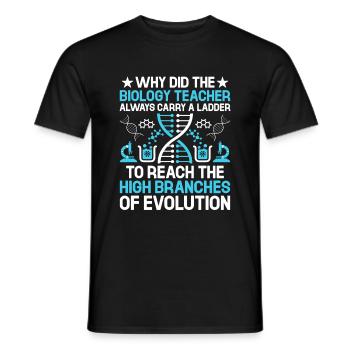 Professeur de sciences Professeur d’école Biologie Chimie P - T-shirt homme - noir - Devant - AI Model Male 178 light (178cm)