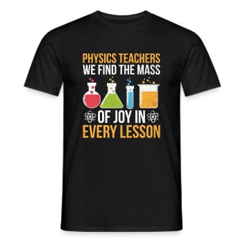 Professeur de sciences Professeur d’école Biologie Chimie P - T-shirt homme - noir - Devant - AI Model Male 178 light (178cm)