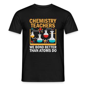 Professeur de sciences Professeur d’école Biologie Chimie P - T-shirt homme - noir - Devant - AI Model Male 178 light (178cm)