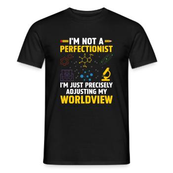 Professeur de sciences Professeur d’école Biologie Chimie P - T-shirt homme - noir - Devant - AI Model Male 178 light (178cm)