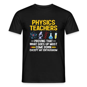 Professeur de sciences Professeur d’école Biologie Chimie P - T-shirt homme - noir - Devant - AI Model Male 178 light (178cm)