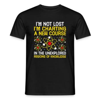 Professeur de sciences Professeur d’école Biologie Chimie P - T-shirt homme - noir - Devant - AI Model Male 178 light (178cm)