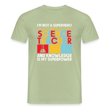 Science Teacher School Teacher Biology Chemistry P - Men's T-Shirt - sage - Front - AI Model Male 178 light (178cm)