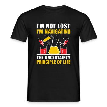 Professeur de sciences Professeur d’école Biologie Chimie P - T-shirt homme - noir - Devant - AI Model Male 178 light (178cm)