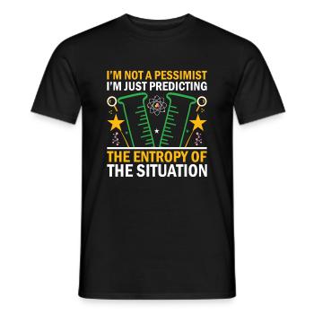 Professeur de sciences Professeur d’école Biologie Chimie P - T-shirt homme - noir - Devant - AI Model Male 178 light (178cm)