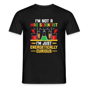 Professeur de sciences Professeur d’école Biologie Chimie P - T-shirt homme - noir - Devant - AI Model Male 178 light (178cm)