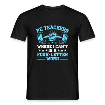 Professeur d’éducation physique Professeurs d’éducation physique École Spor - T-shirt homme - noir - Devant - AI Model Male 178 light (178cm)