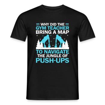 Physical Education Teacher PE Teachers School Spor - Men's T-Shirt - black - Front - AI Model Male 178 light (178cm)