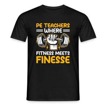 Physical Education Teacher PE Teachers School Spor - Men's T-Shirt - black - Front - AI Model Male 178 light (178cm)