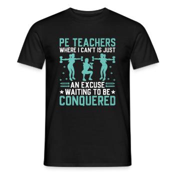 Physical Education Teacher PE Teachers School Spor - Men's T-Shirt - black - Front - AI Model Male 178 light (178cm)