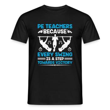 Physical Education Teacher PE Teachers School Spor - Men's T-Shirt - black - Front - AI Model Male 178 light (178cm)