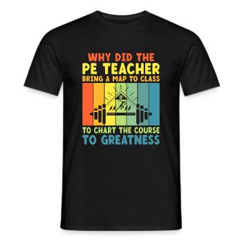 Physical Education Teacher PE Teachers School Spor - Men's T-Shirt - black - Front - AI Model Male 178 light (178cm)