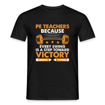 Physical Education Teacher PE Teachers School Spor - Men's T-Shirt - black - Front - AI Model Male 178 light (178cm)