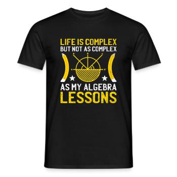 Professeur de mathématiques Professeur d’école Professeur de mathématiques drôle S - T-shirt homme - noir - Devant - AI Model Male 178 light (178cm)