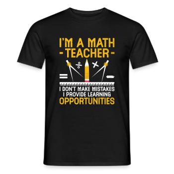 Mathelehrer Schullehrer Lustige Mathelehrer S - Männer T-Shirt - Schwarz - Vorne - AI Model Male 178 light (178cm)