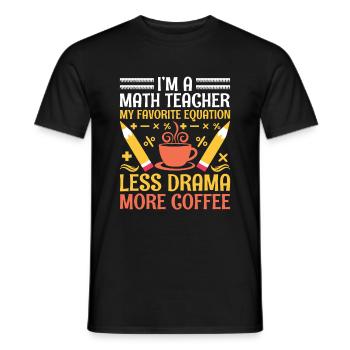 Mathelehrer Schullehrer Lustige Mathelehrer S - Männer T-Shirt - Schwarz - Vorne - AI Model Male 178 light (178cm)