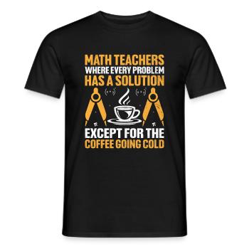 Professeur de mathématiques Professeur d’école Professeur de mathématiques drôle S - T-shirt homme - noir - Devant - AI Model Male 178 light (178cm)