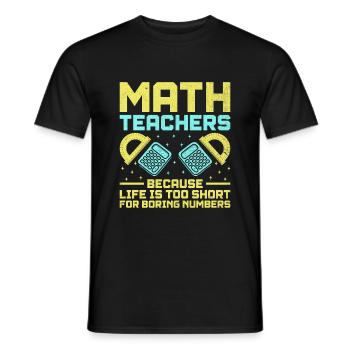 Mathelehrer Schullehrer Lustige Mathelehrer S - Männer T-Shirt - Schwarz - Vorne - AI Model Male 178 light (178cm)