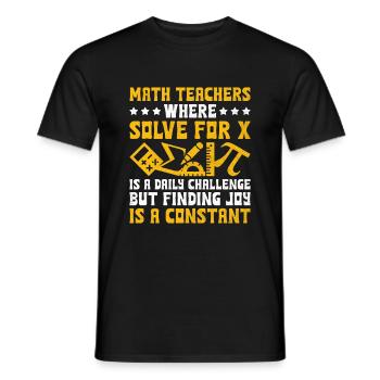 Professeur de mathématiques Professeur d’école Professeur de mathématiques drôle S - T-shirt homme - noir - Devant - AI Model Male 178 light (178cm)