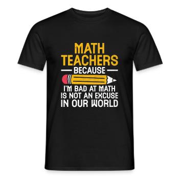 Mathelehrer Schullehrer Lustige Mathelehrer S - Männer T-Shirt - Schwarz - Vorne - AI Model Male 178 light (178cm)