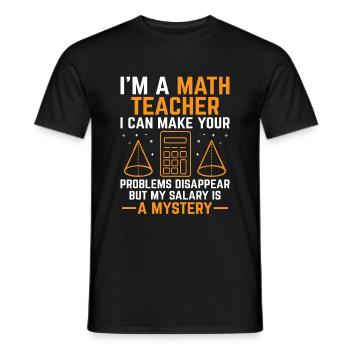 Mathelehrer Schullehrer Lustige Mathelehrer S - Männer T-Shirt - Schwarz - Vorne - AI Model Male 178 light (178cm)