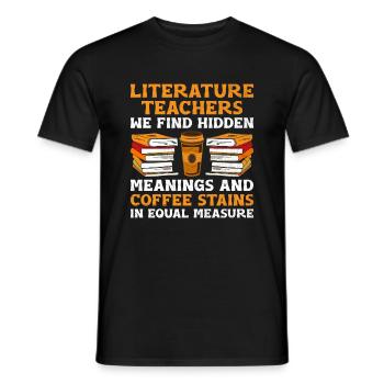 Literature Teacher School Teacher Funny Teachers S - Men's T-Shirt - black - Front - AI Model Male 178 light (178cm)