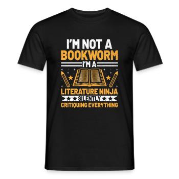 Literature Teacher School Teacher Funny Teachers S - Men's T-Shirt - black - Front - AI Model Male 178 light (178cm)