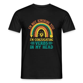 Professeur de langues étrangères École Professeurs de langues - T-shirt homme - noir - Devant - AI Model Male 178 light (178cm)