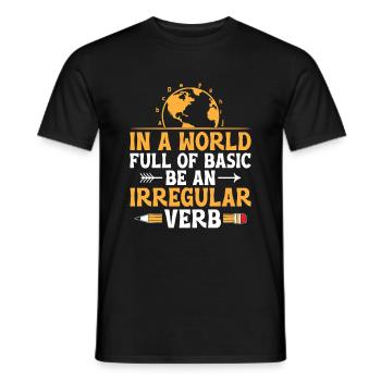 Foreign Language Teacher School Languages Teachers - Men's T-Shirt - black - Front - AI Model Male 178 light (178cm)