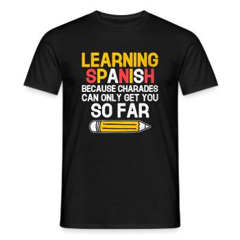 Professeur de langues étrangères École Professeurs de langues - T-shirt homme - noir - Devant - AI Model Male 178 light (178cm)