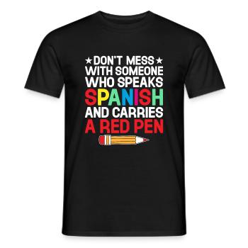 Foreign Language Teacher School Languages Teachers - Men's T-Shirt - black - Front - AI Model Male 178 light (178cm)