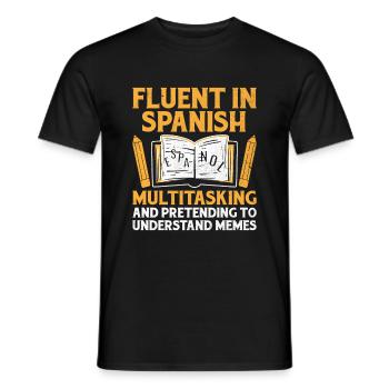Foreign Language Teacher School Languages Teachers - Men's T-Shirt - black - Front - AI Model Male 178 light (178cm)