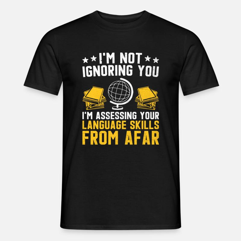 Fremdsprachenlehrer Schule Sprachlehrer - Männer T-Shirt - Schwarz