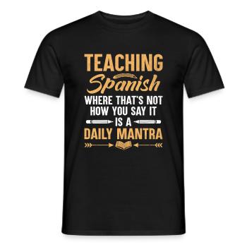 Foreign Language Teacher School Languages Teachers - Men's T-Shirt - black - Front - AI Model Male 178 light (178cm)