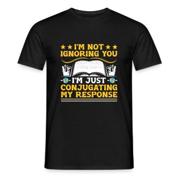 Fremdsprachenlehrer Schule Sprachlehrer - Männer T-Shirt - Schwarz - Vorne - AI Model Male 178 light (178cm)