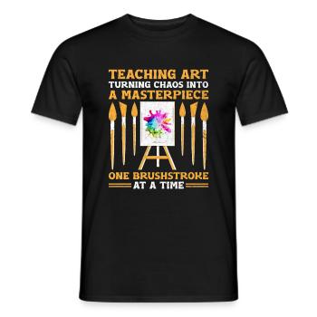 Art Teacher School Teacher Funny Art Teachers Scho - Men's T-Shirt - black - Front - AI Model Male 178 light (178cm)