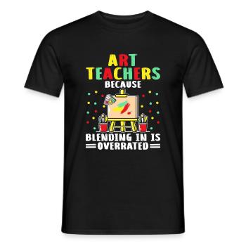 Kunstlehrer Schullehrer Lustige Kunstlehrer Scho - Männer T-Shirt - Schwarz - Vorne - AI Model Male 178 light (178cm)
