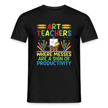 Kunstlehrer Schullehrer Lustige Kunstlehrer Scho - Männer T-Shirt - Schwarz - Vorne - AI Model Male 178 light (178cm)