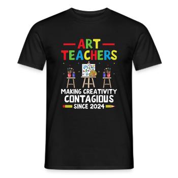 Kunstlehrer Schullehrer Lustige Kunstlehrer Scho - Männer T-Shirt - Schwarz - Vorne - AI Model Male 178 light (178cm)