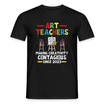 Kunstlehrer Schullehrer Lustige Kunstlehrer Scho - Männer T-Shirt - Schwarz - Vorne - AI Model Male 178 light (178cm)
