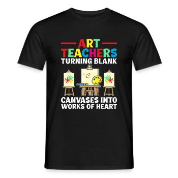 Kunstlehrer Schullehrer Lustige Kunstlehrer Scho - Männer T-Shirt - Schwarz - Vorne - AI Model Male 178 light (178cm)