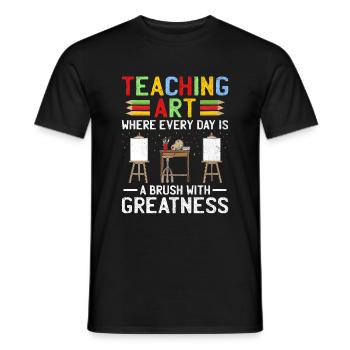 Art Teacher School Teacher Funny Art Teachers Scho - Men's T-Shirt - black - Front - AI Model Male 178 light (178cm)